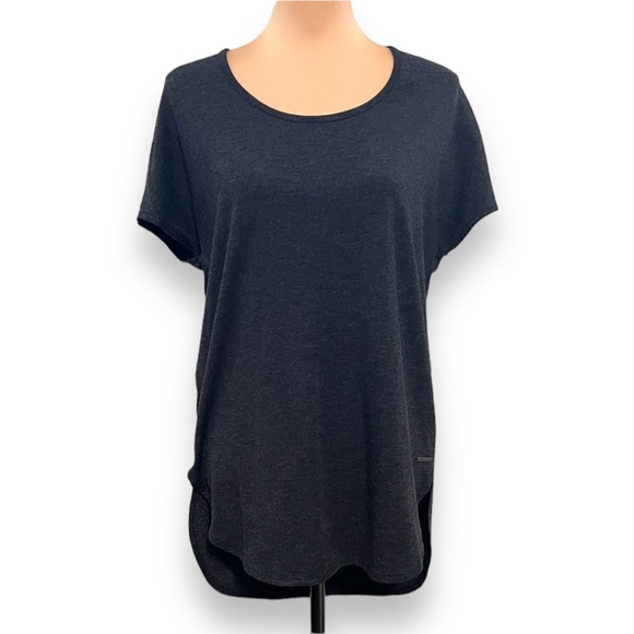 3/$30 Life Is Good Tunic Top Tee X-Small Gray Relaxed Fit Short Sleeve T-Shirt - Picture 1 of 12